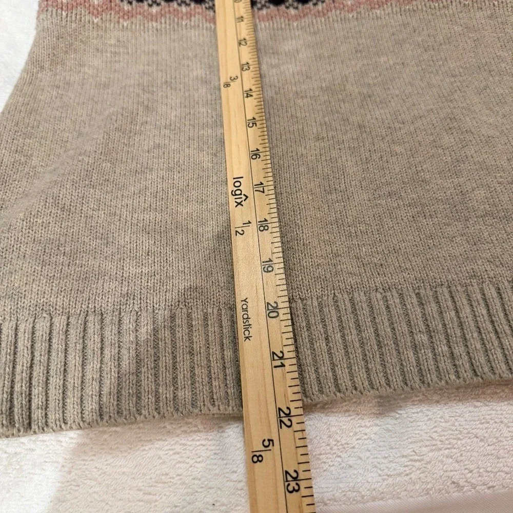 United By Blue Fair Isle Sweater Womens S‎ Tan Brown Pine Tree Gorpcore Cowgirl